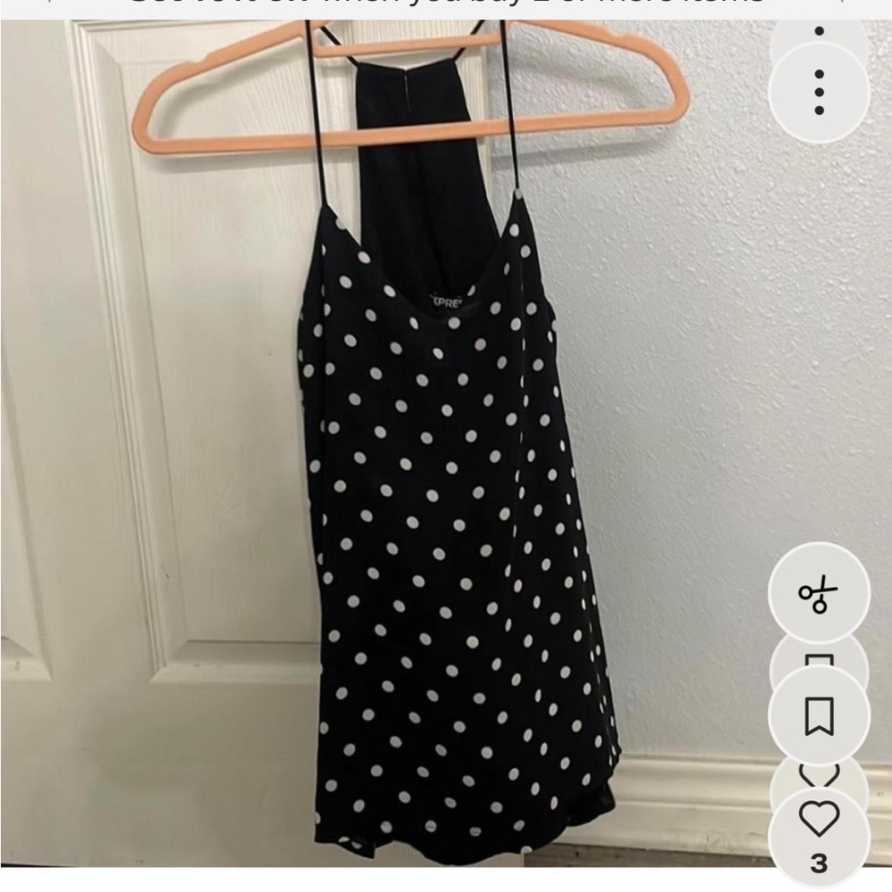 Express Black and White Polka Dot Cami